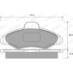 Тормозные колодки, дисковые, комплект WEEN 3253571 I8LZU 211 71 151-1495