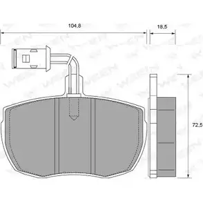 Тормозные колодки, дисковые, комплект WEEN 2 0359 3253623 LOERQ 151-1550 изображение 0