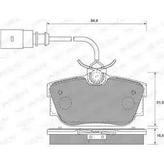 Тормозные колодки, дисковые, комплект WEEN TMXJ9Z8 151-1821 3253868 232 24 изображение 0