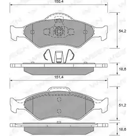 Тормозные колодки, дисковые, комплект WEEN 23 200 3253898 PI0YDKM 151-1852