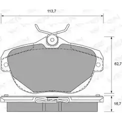 Тормозные колодки, дисковые, комплект WEEN 2XUWH5 3253908 151-1862 1 BYSPX