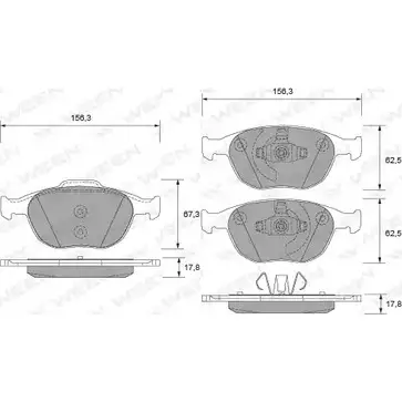 Тормозные колодки, дисковые, комплект WEEN 23441 3253970 2344 0 151-1926