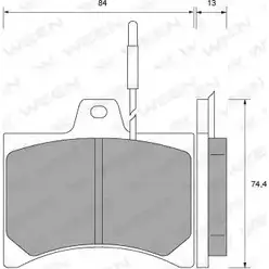 Тормозные колодки, дисковые, комплект WEEN 3254110 77NLXM 151-2080 20 594 изображение 0