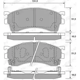 Тормозные колодки, дисковые, комплект WEEN 21755 2 1754 151-2202 3254210 изображение 0