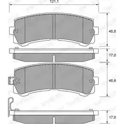 Тормозные колодки, дисковые, комплект WEEN 151-2326 235 02 3254306 SWI5FJ9 изображение 0
