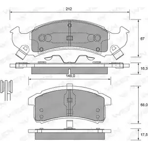 Тормозные колодки, дисковые, комплект WEEN 3254423 Z7IYEI 10IQ Q 151-2454 изображение 0