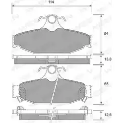 Тормозные колодки, дисковые, комплект WEEN 151-2485 9CS 65A L68A7 3254451 изображение 0