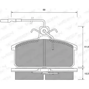 Тормозные колодки, дисковые, комплект WEEN 151-2511 3254476 20846 207 08 изображение 0