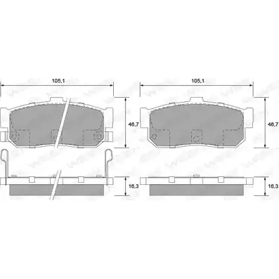 Тормозные колодки, дисковые, комплект WEEN 5IZA6 3254548 151-2604 X8BH QLX