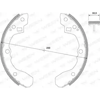 Тормозные колодки, комплект WEEN B0TS4D 1QAJC MR 3254699 152-2034 изображение 0