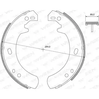 Тормозные колодки ручника, комплект WEEN MBWYB0 T D8JPM 152-2110 3254765