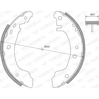 Тормозные колодки, комплект WEEN 3254794 7XP0QD 152-2144 0 H1AQQ изображение 0