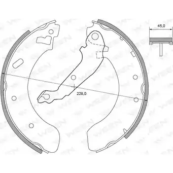 Тормозные колодки, комплект WEEN 626G O 152-2209 3254852 GIUVT