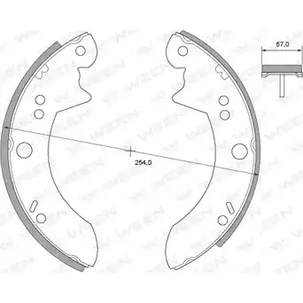 Тормозные колодки, комплект WEEN 152-2215 K3XLTF BU2 1EDY 3254857