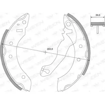 Тормозные колодки, комплект WEEN LSO XU4 3254860 152-2218 8E0EHUL