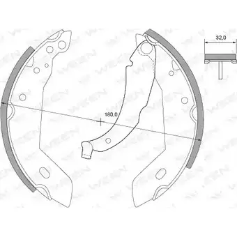 Тормозные колодки, комплект WEEN 152-2219 PGJDKT 3254861 Y3MO F изображение 0