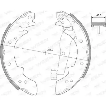 Тормозные колодки, комплект WEEN 152-2226 3254868 S M8MQ3 56KYC