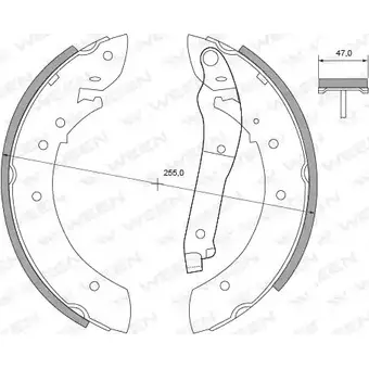 Тормозные колодки, комплект WEEN 152-2256 T 4LHD 3254897 EYJU7