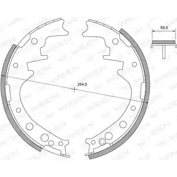 Тормозные колодки, комплект WEEN 152-2273 3254913 GJOQ XF J73W9P0