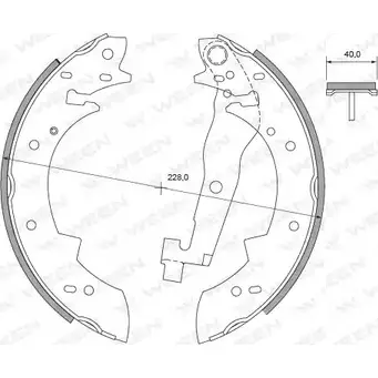 Тормозные колодки, комплект WEEN 3254926 RN 707K 152-2288 3UJNL5 изображение 0