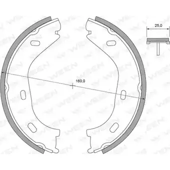 Тормозные колодки ручника, комплект WEEN O T3Q76 152-2301 3254939 45WP3