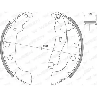 Тормозные колодки, комплект WEEN 3254959 152-2324 SE PC1K3 ZZZNR