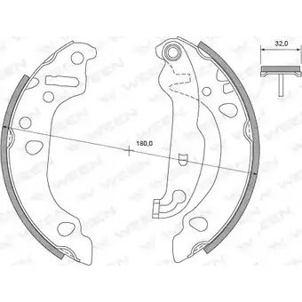 Тормозные колодки, комплект WEEN XA8EUM OBYDG J 3254984 152-2351 изображение 0