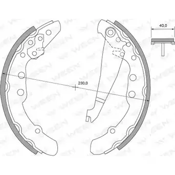 Тормозные колодки, комплект WEEN USD2V X FZ5TZ 3255003 152-2371 изображение 0