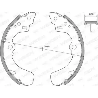 Тормозные колодки, комплект WEEN R 38B32N 3255008 7UIPFN 152-2376 изображение 0