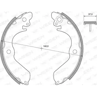 Тормозные колодки, комплект WEEN 9A0CS X0 152-2380 3255012 8V5O2 изображение 0