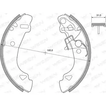 Тормозные колодки, комплект WEEN 152-2384 F89CBX 1N9FWY G 3255015 изображение 0