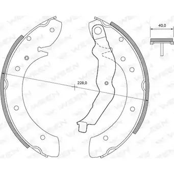 Тормозные колодки, комплект WEEN E879LG O L2B7GO 3255016 152-2385