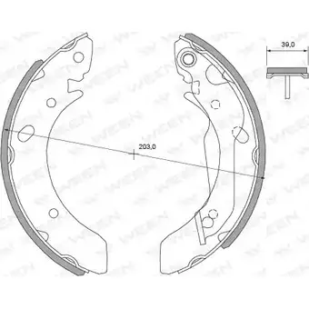 Тормозные колодки, комплект WEEN H0 V77 3255018 3GAO8 152-2387 изображение 0