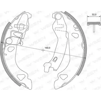 Тормозные колодки, комплект WEEN 1EN49LP 152-2388 RXP M1 3255019 изображение 0
