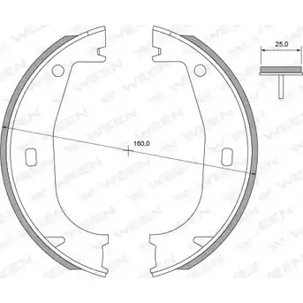 Тормозные колодки ручника, комплект WEEN 3255027 P8V 6R 25JK7 152-2396