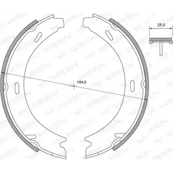 Тормозные колодки ручника, комплект WEEN W 9C275 DDKNA 3255028 152-2397