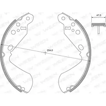 Тормозные колодки, комплект WEEN 152-2398 X2V9J4 3255029 ND7 H0NM