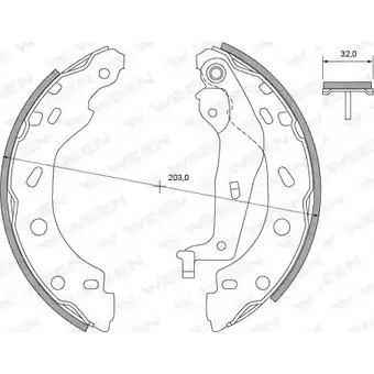 Тормозные колодки, комплект WEEN OM S6YYS B68TFR 3255068 152-2440