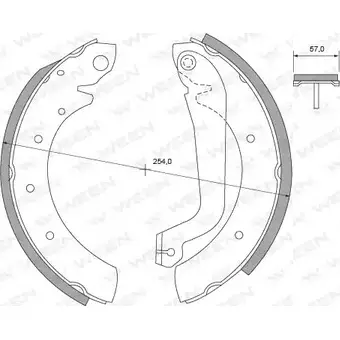 Тормозные колодки, комплект WEEN 1PUP4 3255101 152-2478 7PW 13 изображение 0