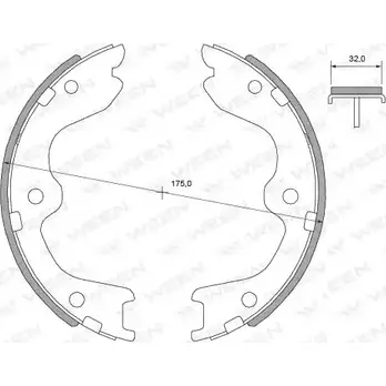 Тормозные колодки ручника, комплект WEEN UF0UAZ 3255114 MOV CNUU 152-2492 изображение 0