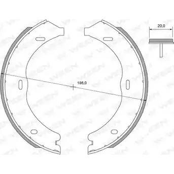 Тормозные колодки ручника, комплект WEEN 3255117 XKTK3 152-2495 I94Y H