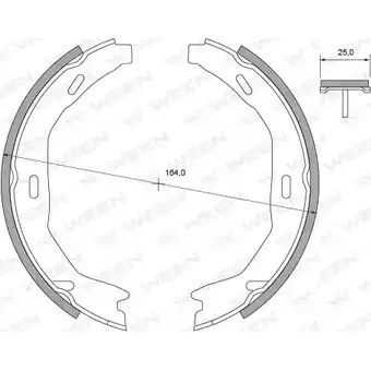 Тормозные колодки ручника, комплект WEEN 3255119 152-2497 984S75 SP6 Z85