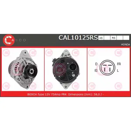 Генератор CASCO CAL10125RS KC NVETZ 3255193 LUNKUP