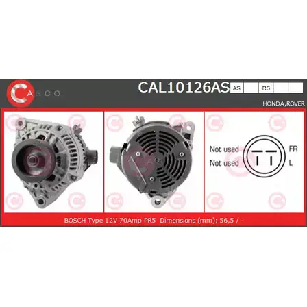 Генератор CASCO EZA WNM CAL10126AS 3255194 LO0XKQT изображение 0