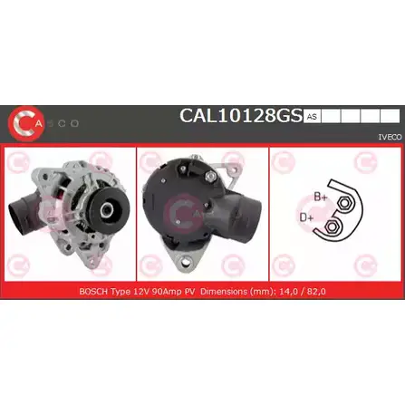 Генератор CASCO 2 NJPQ9 3255199 CAL10128GS CCUJNFV изображение 0