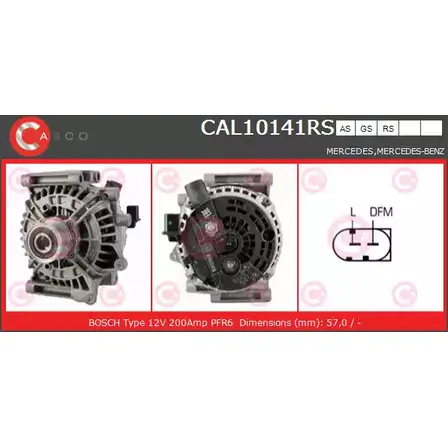 Генератор CASCO 3255223 Z0DKK TO 7TZK3 CAL10141RS изображение 0