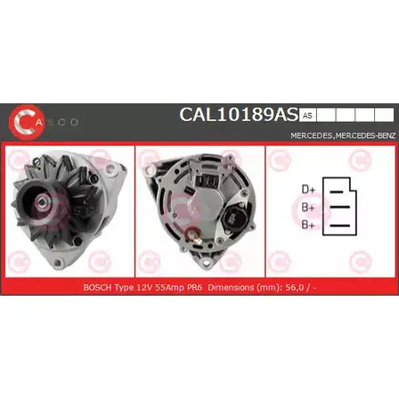 Генератор CASCO 3255288 Z4 H4IQV CAL10189AS XL9BM