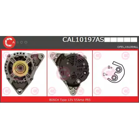 Генератор CASCO 3255296 CAL10197AS XHCX7 N 8HXZ84