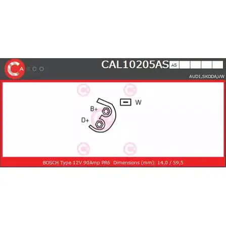Генератор CASCO YDB FV CAL10205AS Z1WDMH 3255305
