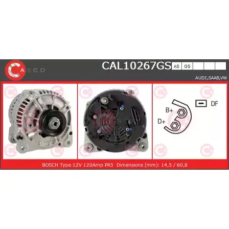 Генератор CASCO PRNVVGH 3255407 CAL10267GS HF4FH 9